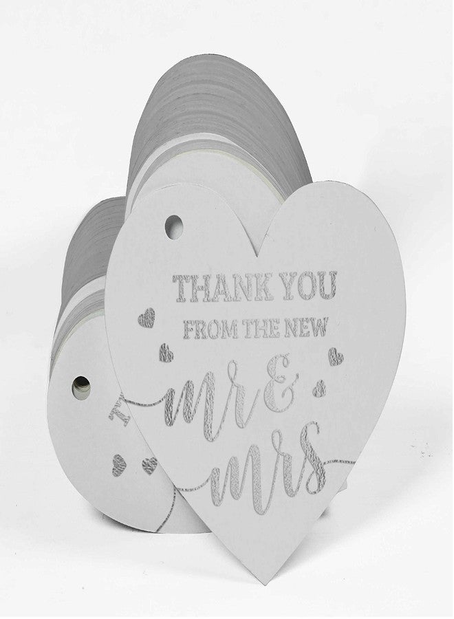 Inkdotpot Silver Foil Paper Hang Tag Thank You from The New Wedding Favor Tag 100 Pieces - Image 3